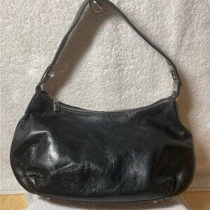 Perlina Black Hobo Bag leather